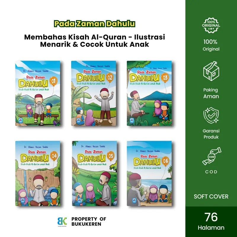 Pustaka Arafah Pada Zaman Dahulu Bagian 1-6 Buku Kisah Dalam Al-Quran Untuk Anak Soft Coer 0