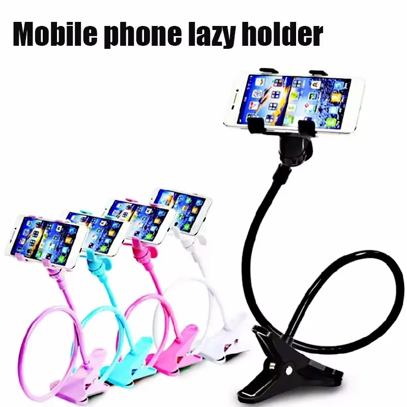 Cell Phone Holder, Gooseneck Phone Holder for Bed - Long Phone Holder Fixed to Desk and Chair with Phone Holder Clip Universal 360 Flexible Phone Stand Lazy Bracket, Phone Stand Accessories