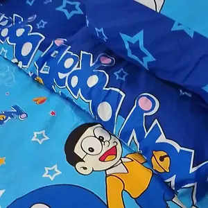 SPREI KARAKTER ANAK DORAEMON SET Sarung Bantal/Guling Karet Tali Kain