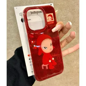Cute Case iPhone Yoshitomo Nara untuk iPhone 11 13 14 15 16 - Casing Ponsel Lucu dengan Desain Karakter Yoshitomo Nara