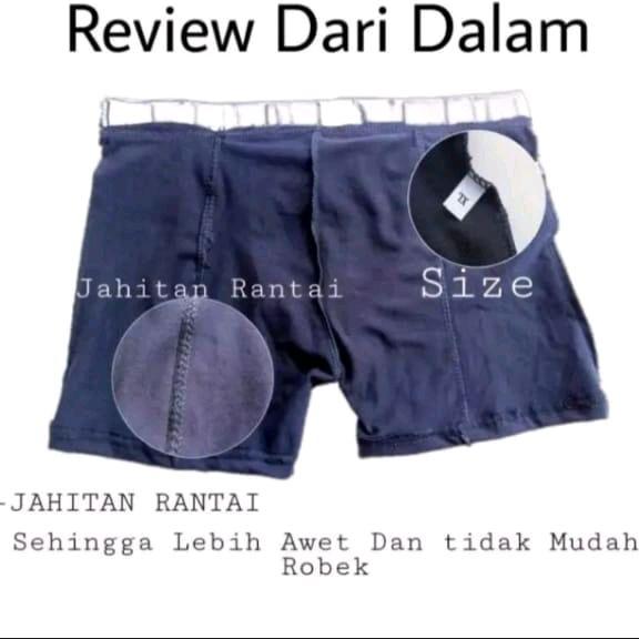 PAKET 6 PCS Celana Dalam Pria Boxer Ice Silk Yang Lagi Viral hitam spandex nyaman lembut Polyester M cdcowok celan adalam hackett 3