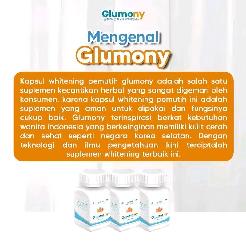 BEST SELER (DR.GLUMONY NO 1 ) KAPSUL PEMUTIH/MENCERAHKAN KULIT WANITA PRIA PEMUTIH - Paket 1 Botol 3