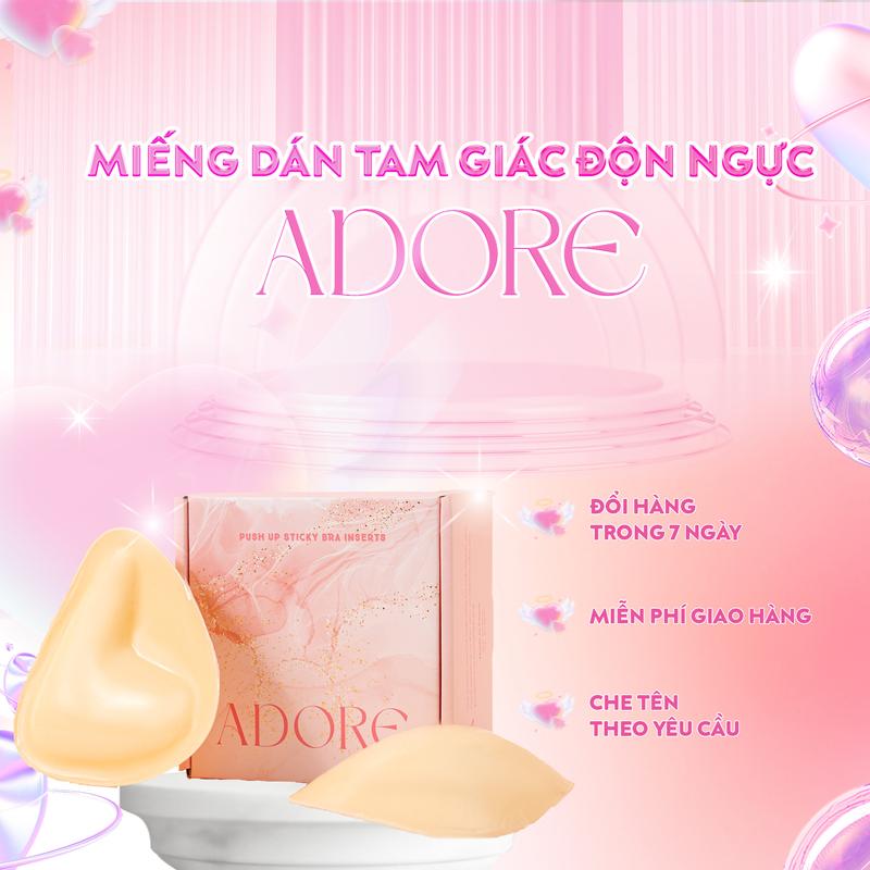   ADORE  Miếng Dán Tam Giác Độn Ngực Keo Hai Mặt Adore - Miếng Lót Ngực Mút Độn Nâng Ngực 3cm Dùng Được Nhiều Lần Miếng Dán Nâng Ngực Mặc Bikini Áo Ôm Keo Dính 2 mặt Không Rơi 