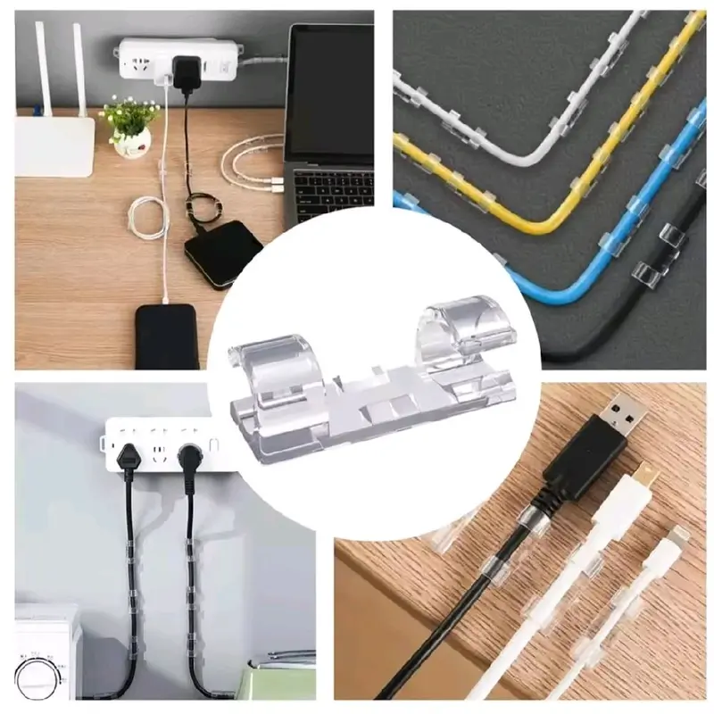 20PCS Klip Kabel Organizer Cable Tempel Dinding Meja Kursi Kayu Penjepit Kaber 8