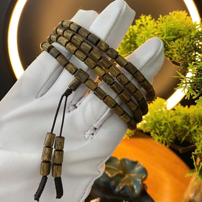   Live  Vòng tay trầm hương Kỳ Hải Nam 108 hạt đốt trức 5li đều thơm thanh dịu nhẹ 039 