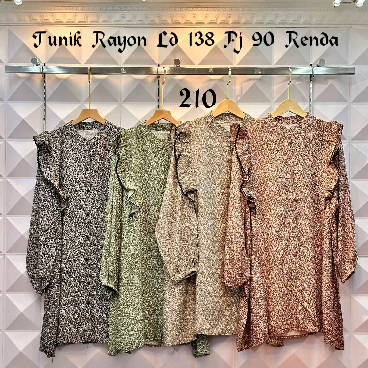 Tunik Jumbo Rayon Bunga Wanita