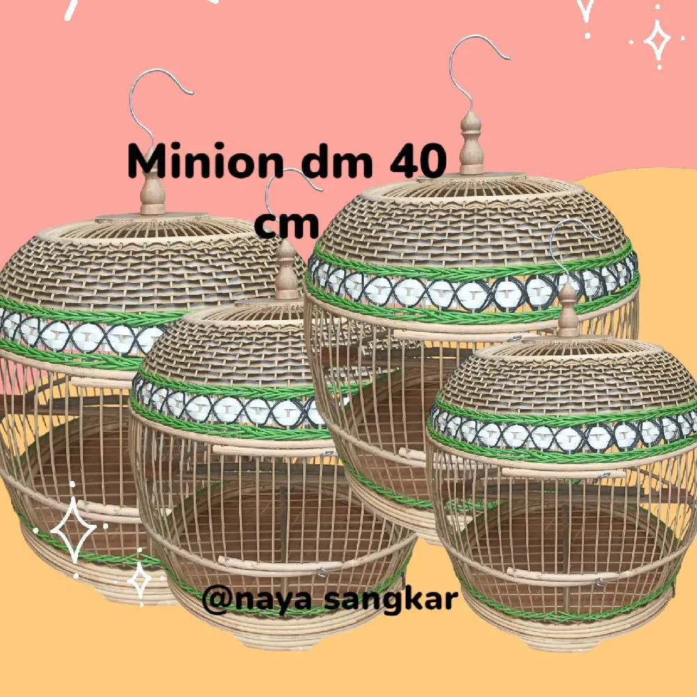 Sangkar Perkutut Minion Pandawa Lima Warna Hijau (WH)