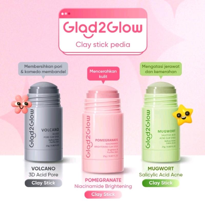 GLAd2Glow pomegranate niacinamide brigthtening clay stick mugwort acne clay mask stick 0