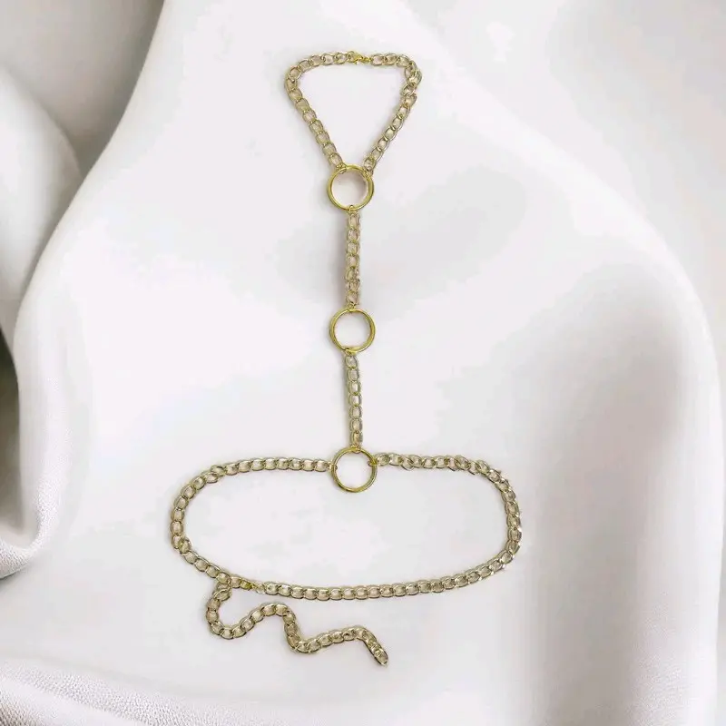 Judith Body Chain Belt Strap Harness Rantai Badan O Ring Harajuku Punk Alumunium Bodychain Pengait 4