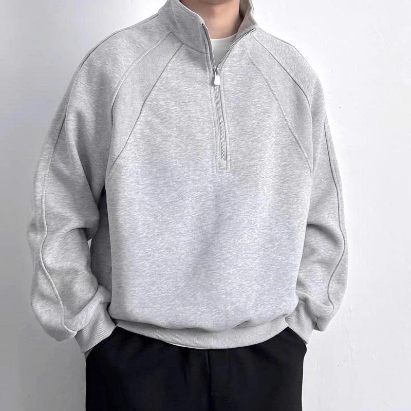 Áo Sweater Unisex Dài Tay Khoá Half Zip Form Rộng Thời Trang Hoodie Shirt Trẻ Trung Halley Menswear Top M40