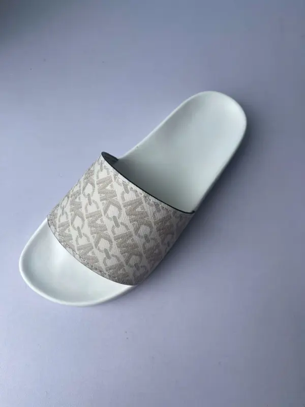 Dép nam nữ quai ngang hoạ tiết chữ nâu kem mặt đế MẶT TRĂNG (size 34-45)sang trọng êm chân bền đẹp 1