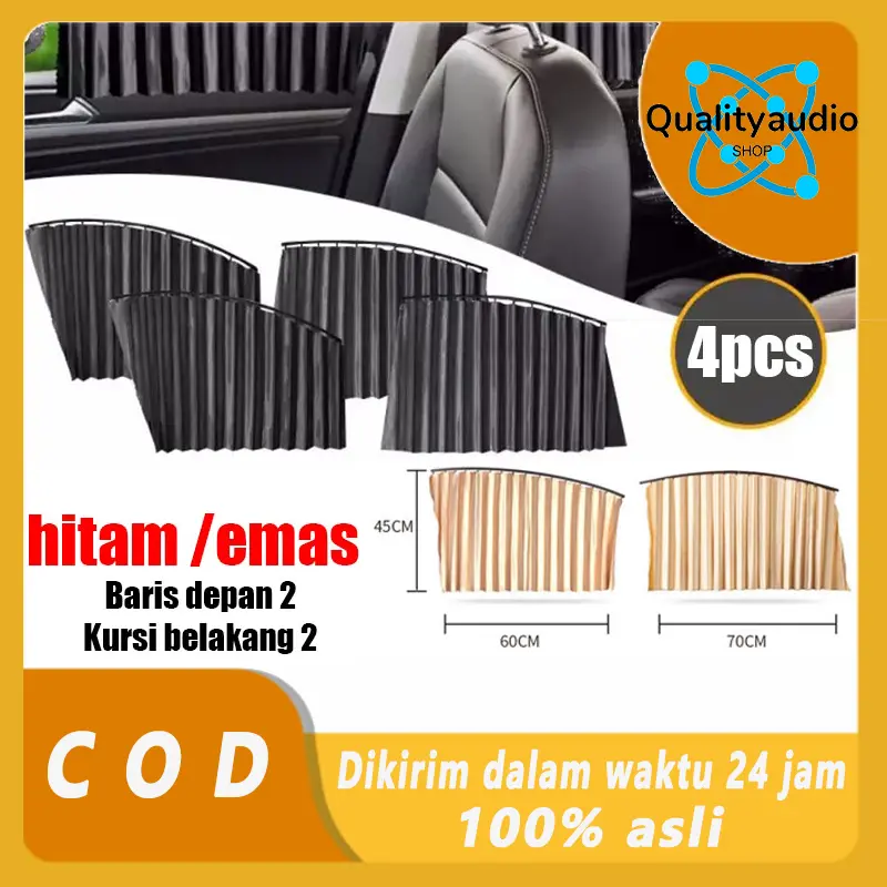 Tirai Jendela Mobil 4set (DEPAN DAN TENGAH) Gorden Mobil/tirai mobil Car 0