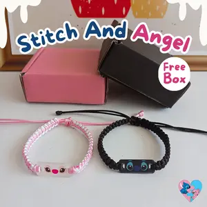Gelang Strap Anyam Stitch Dan Angel - Gelang Tali anyam Cewe cowo
