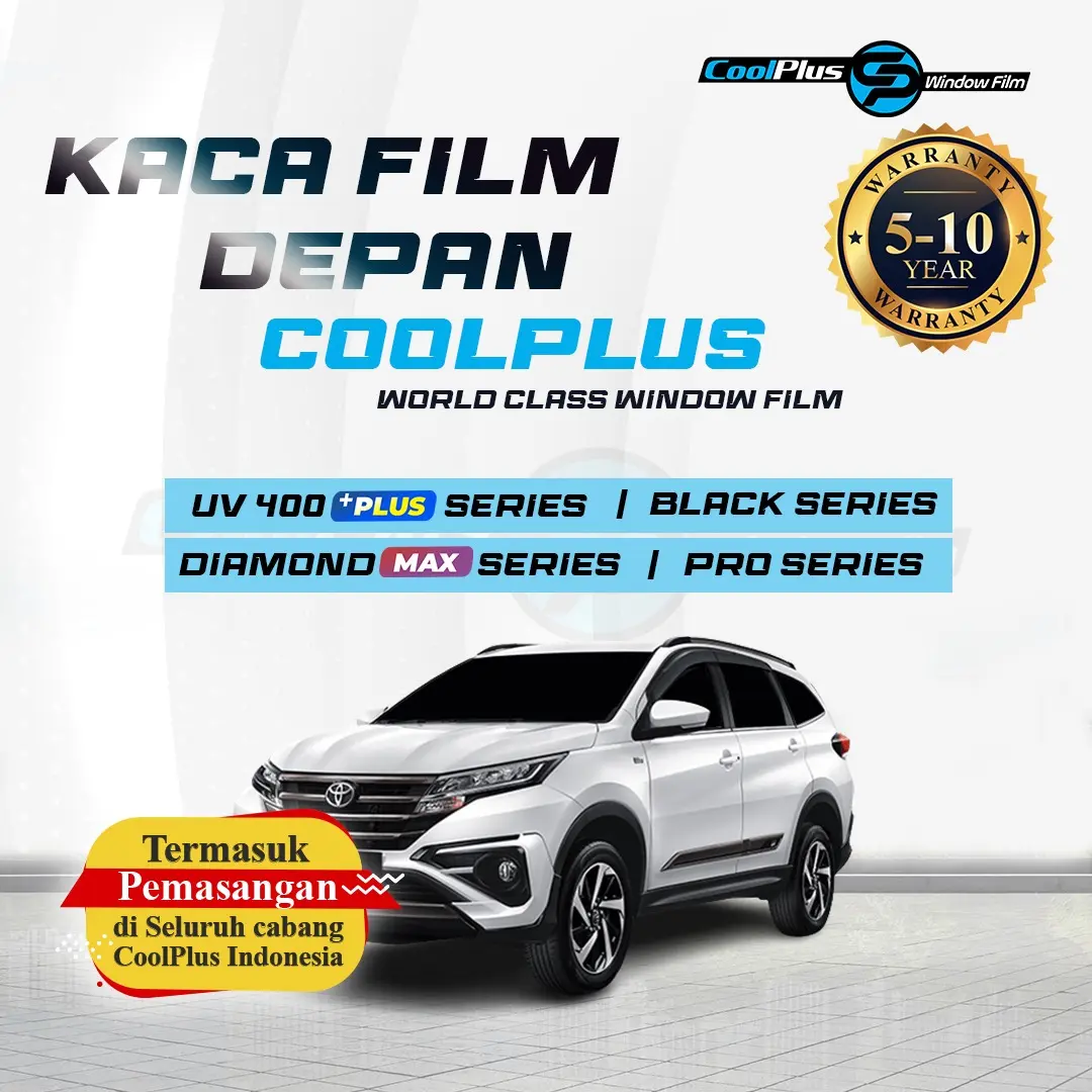 Kaca Film Depan Mobil CoolPlus