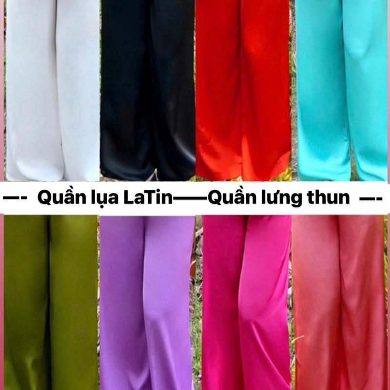 QUẦN LẺ quần lẻ bà ba màu trắng và đen vải lụa latin lưng thun có 6 size từ 40kg đến 70kg Kem Women Nữ Dress
