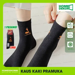 HOMEDEKOR Kaos Kaki Pramuka Kaos Kaki Hitam Elastis Nyaman Kaos Kaki Hitam