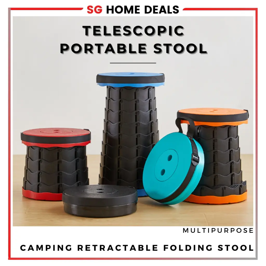 [SG]Telescopic Portable Stool Stable High Quality Camping Retractable Folding Stool for Fishing Hiking Queuing Gardening