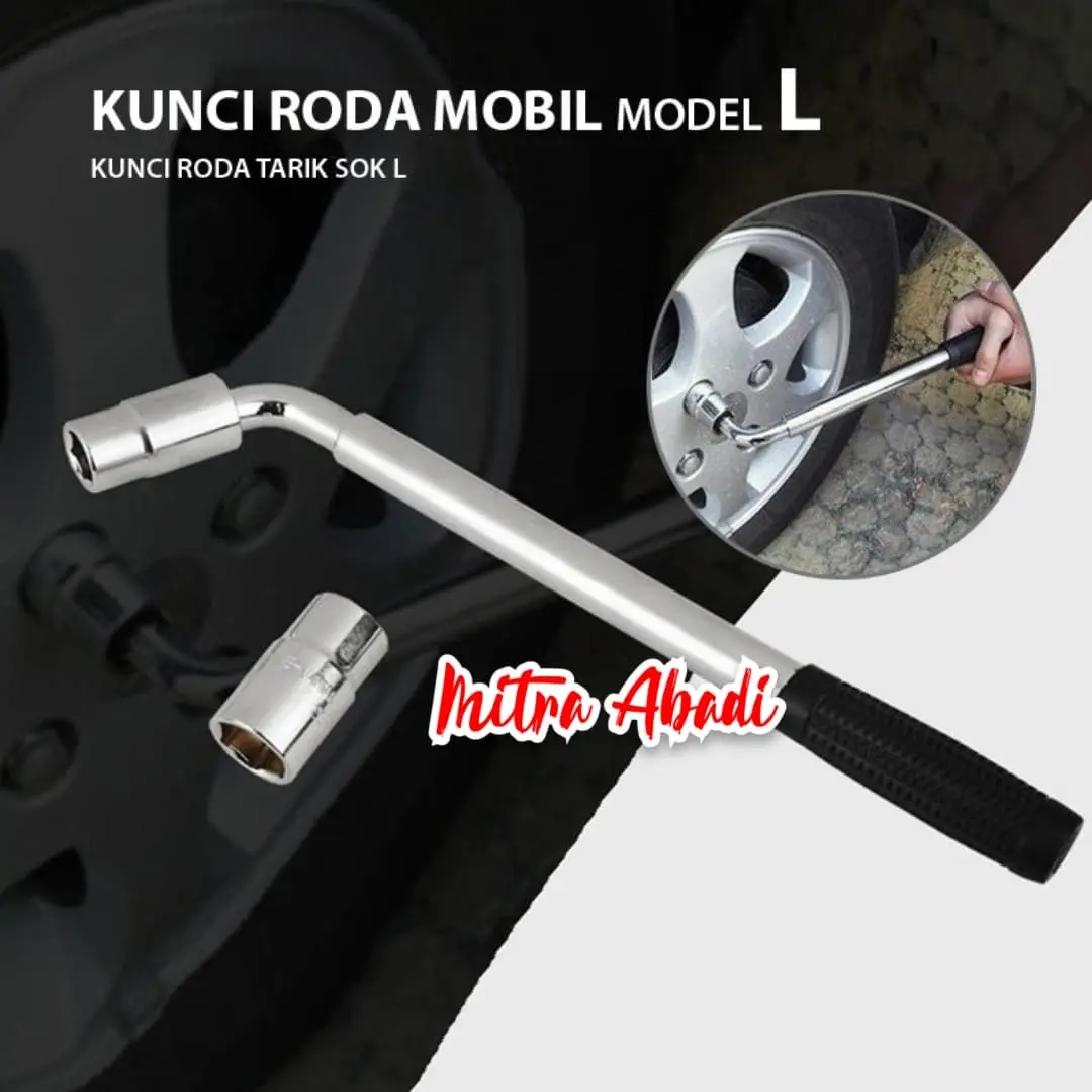 Kunci Sok Roda Mobil / Kunci L Roda Tarik 17 19 21 23 / Car Tire Wrench Telescopic