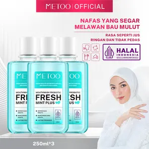 [BPOM] 3x250ml MeToo Mouthwash Fresh Mint / Obat Kumur Probiotik / Nafas segar / Pemutih gigi / obat kumur karang gigi / pembersih gigi / menghilangkan bau mulut / non-alkohol