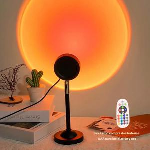 Luz nocturna proyectora RGB con cambio de color, Lámpara proyectora LED con control remoto, Luces de habitación, Luz ambiental para dormitorio, sala de estar, decoración del hogar