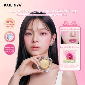 Phấn má hồng KAILINYA Golden Hya đổi màu theo nhiệt độ – Phấn đa năng dùng cho má, môi và mắt, kết cấu mịn, bền lâu, không bị đứt đoạn