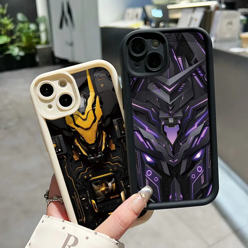Casing Hp untuk OPPO A7 OPPO A5s OPPO A12 OPPO A12S A11k Case keren pola mecha Softcase baru Casing HP pelindung silikon lembut Kesing 6