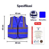 Gambar Rompi Safety Proyek Reflective Tonata / Rompi Proyek Kerja Biru / Rompi Safety Reflektif / Vest Keselamatan Kerja / Alat Pelindung Diri APD / Rompi Kerja Lapangan & Proyek Konstruksi / Aksesoris Safety Industri dan Pekerjaan Lapangan dari Tonata Indonesia Kab. Tangerang 2 Tokopedia