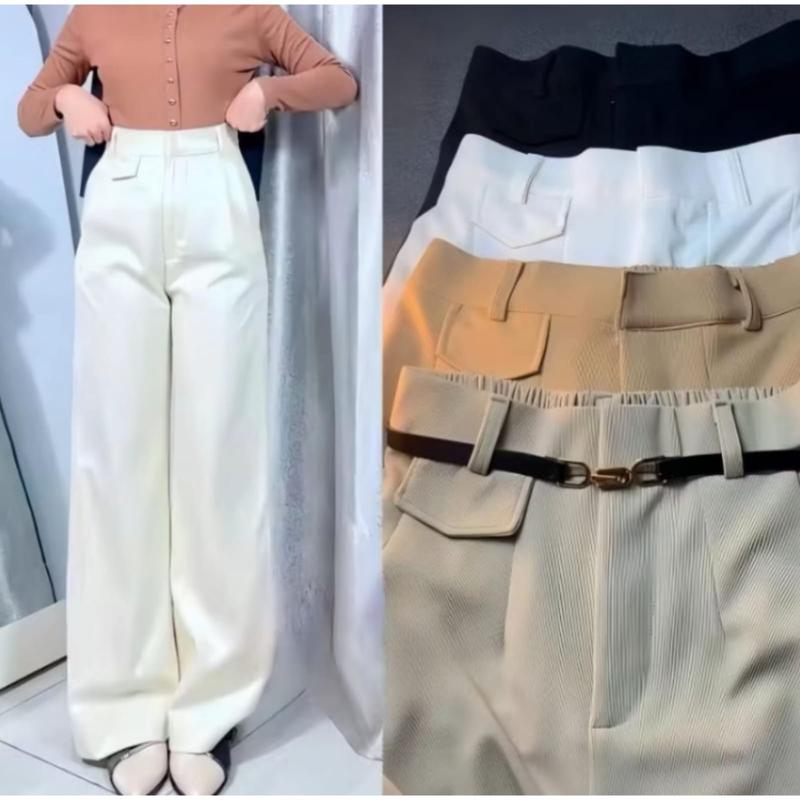 Product Introduction of ORO PANTS Highwaist Loose Pants Trousers  Celana Anti Kusut Celana Kulot  Celana Kantor Formal knit wanita 1