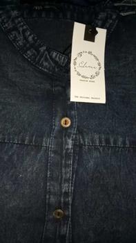 Product Review of Atasan Kemeja Jeans Babydoll Susun // Kemeja Wanita Babydoll Oversize Kekinian from a**l 0