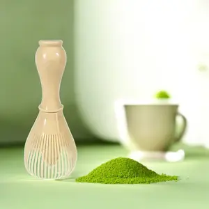 One Two Cups Chasen PP Matcha Whisk Pengaduk Teh Jepang 80 Tangkai Brown Bahan Berkualitas Food Grade Hasilkan Busa Sempurna Mudah Dibersihkan