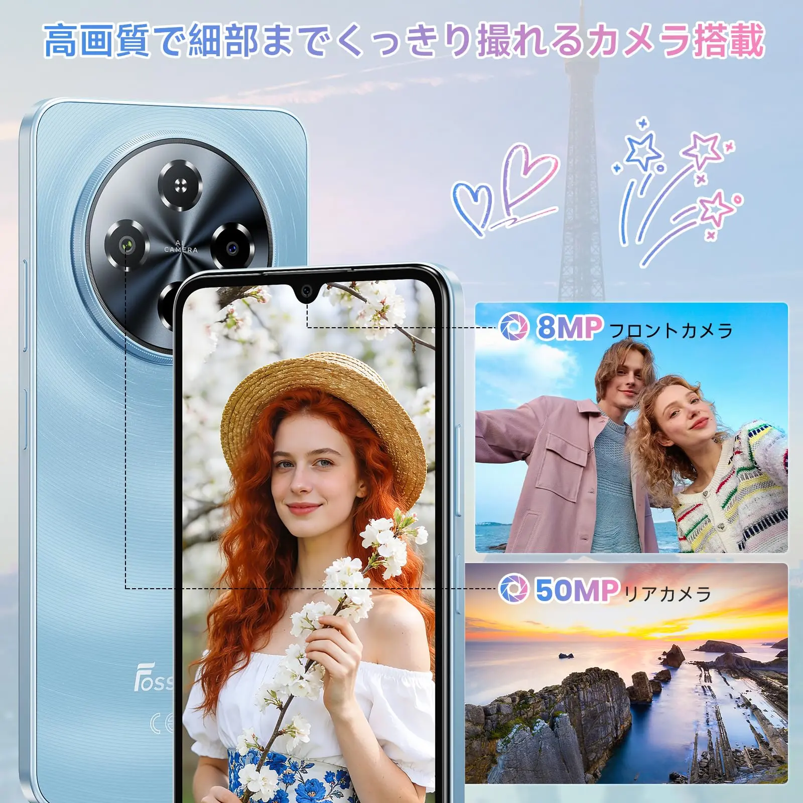 FOSSiBOT S5 Pro SIMフリー スマホ 携帯 32GB+256GB/1TB拡張可能
