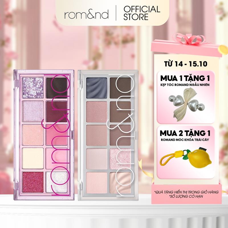 [Rom&nd] Bảng Phấn Mắt 10 Màu Lấp Lánh Hàn Quốc Romand Better Than Palette Trang Điểm Eyeshadow Mỹ Phẩm Cosmetic