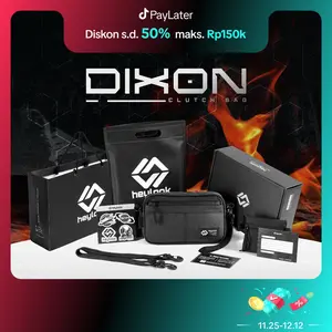 (Exclusive) - Hand Bag DIXON Multyfungsi 3 in 1 Sling Bag Kulit Anti-Air Tas Selempang Waterproof Clutch Bag Pria Wanita WaistBag Pouch Bag Waist Bag Cowok Hitam