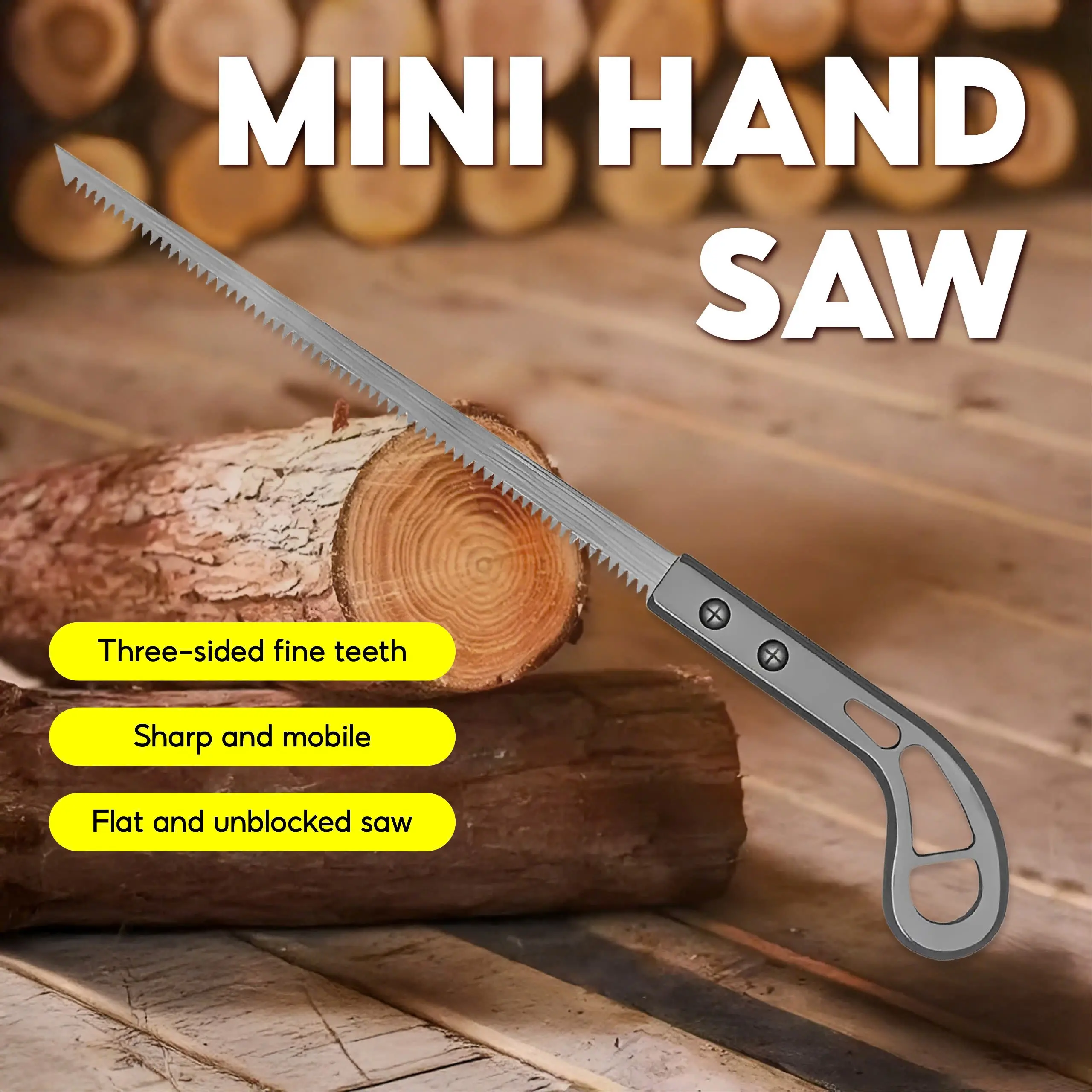 FREE 1 SAW BLADE Pisau Gergaji Tangan Serbaguna untuk Rumah Tangga, Berkebun, dan DIY dari Bahan Baja Mangan SK Berkualitas Tinggi Steel