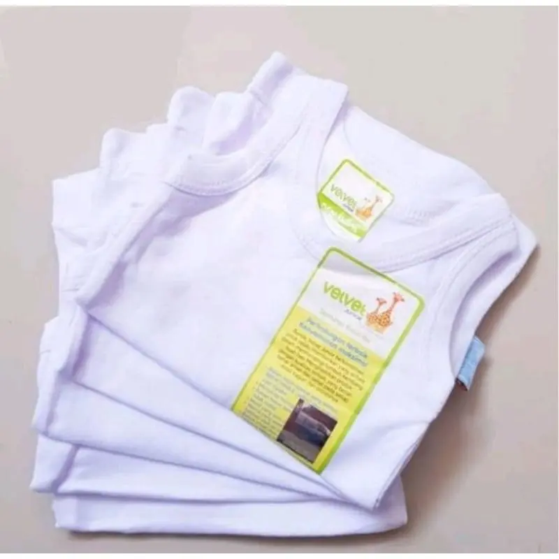 LIBBY VELVET JUNIOR Singlet / Kaos Dalam Bayi / Baby| Baju Bayi / Perlengkapan Bayi Baru Lahir 2