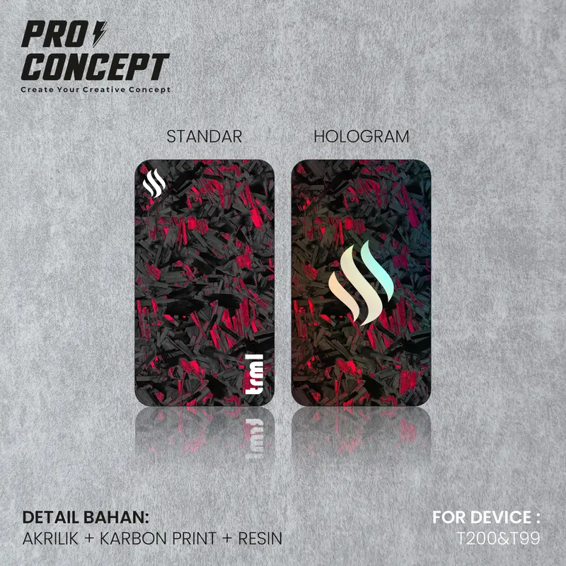 #29 PRO CONCEPT AKRILIK MOTIF KARBON RESIN - ( T-Series 200/99 ) 2