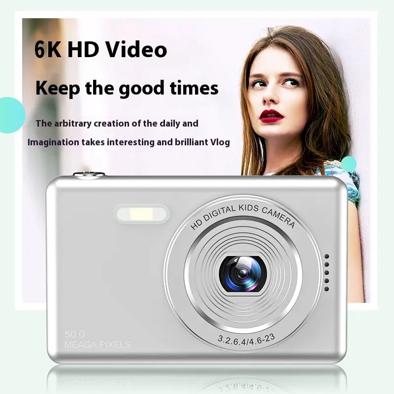 TEEKA 48MP Baru Kamera Digital 4K Dengan Zoom  2.4-inch IPS Screen 8X Dengan Anti Guncangan, Sempurna Untuk Vlogging, Pemula Remaja Camera 7