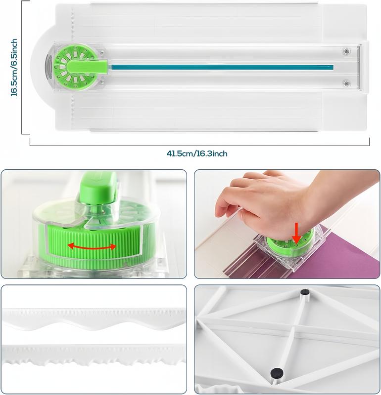 Jef Paper cutter 12-in-1 Paper trimmer 12 modes Rotation control Portable use Creative teaching tools Used for scrapbook paper-cut art DIY creation 3
