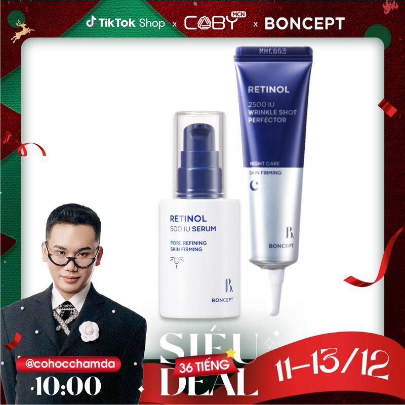 CHCD Combo Boncept Serum Retinol 30ml & Kem Dưỡng Ban Đêm Retinol 15ml – Dưỡng Da Săn Chắc & Se Khít Lỗ Chân Lông