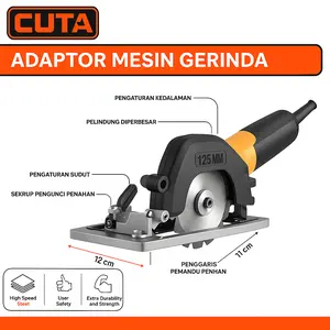 CUTA Adaptor Mesin Gerinda Jadi Circular Saw Dudukan Gerinda Tangan Adjustable Stand Holder Gerinda