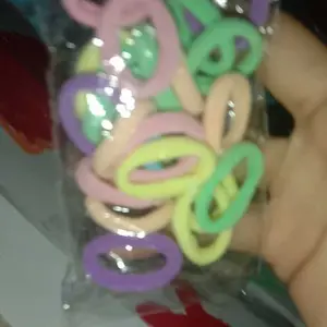 Ikat Rambut Warna Warni - Karet Rambut Mini untuk Wanita & Anak