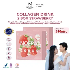 Paket 2 Box Noera Collagen Drink With Birdnest and Saffron Extract I Minuman Kolagen L-Gluthatione | Gluthatione Drink l Noera Premium Collagen Drink | Collagen Beauty | Noera Kolagen Drink | Suplemen Kecantikan Kolagen Gluthatione