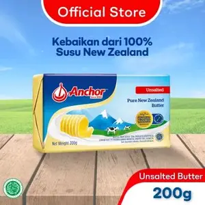 Butter / Mentega Anchor Salted / Unsalted Pure New Zealand Butter 100 / 200 Gr