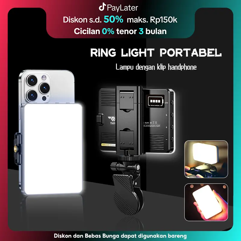 TNW D25 Selfie Light Portable Clip Mini led Light  Led Video Light LAMPU FOTOGRAFI Lampu Selfie Portable  LAMPU Camera Handphone Komputer 0