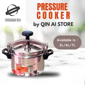 Pressure cooker Lingkaran Dua | Panci Presto Daging Aluminium High Quality | Kapasiatas 3L, 4L dan 7L Desain Mudah Dibersihkan