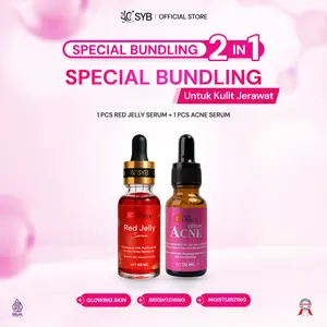 【BEST SELLER】Combo Serum Wajah Lengkap | Brightening + Acne Solution (2in1 Bundle) - Red Jelly Serum + Acne Serum 20ml