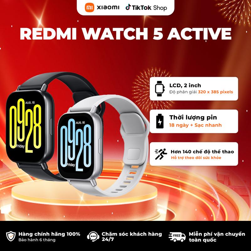 Đồng Hồ Thông Minh Xiaomi Redmi Watch 5 ACTIVE - BH 12 tháng - Phiên bản quốc tế