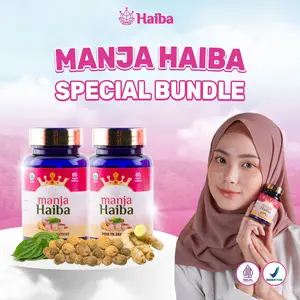 (SPESIAL BUNDLE 2) Manja Haiba - Suplemen Kesehatan Kewanitaan | Bantu promil | Bantu lancarkan siklus haid