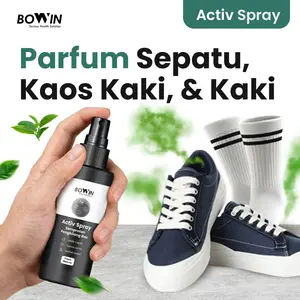 Bowin Activ Spray Penghilang Bau Helm Jaket Sepatu Kaki Kaos Kaki Sarung Tangan Baju Kaos Parfum Helm 75ml - Pembersih dengan Teknologi Baru & Aroma Segar Tahan Lama