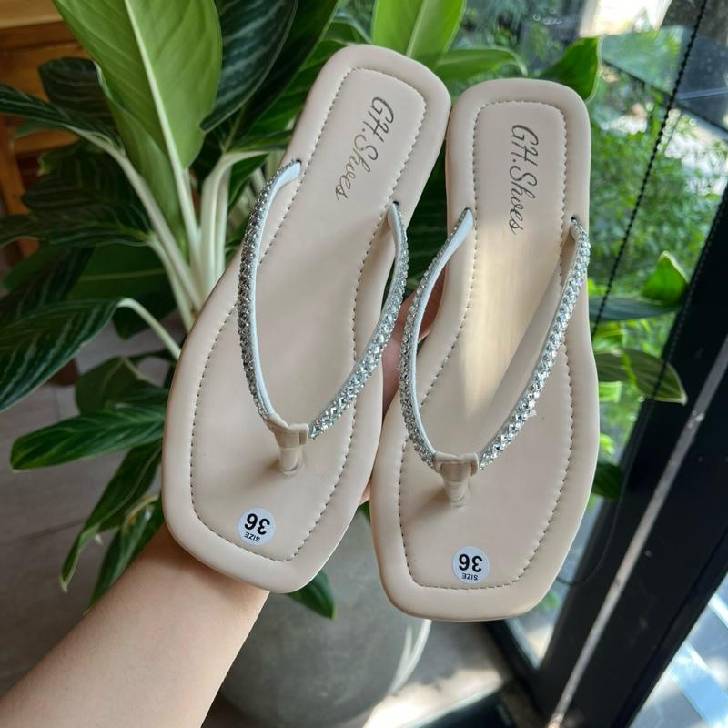 GH.shoes -Dép Kẹp Dây Đá  Sang Chảnh , Đế chống trơn trượt( 5 màu) 2